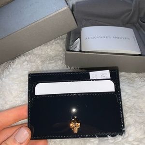 Alexander MQueen Leather Skull Card Holder